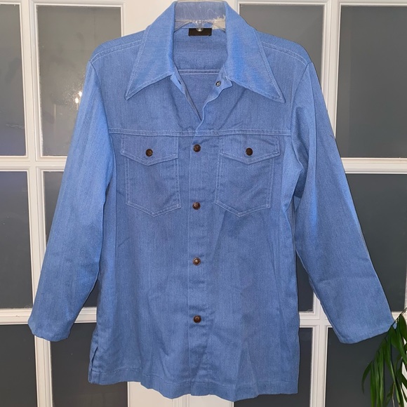 GUC Vintage Mens Size Small?, Sears Western Wear Pointed Collar Shirt Jacket - Picture 1 of 17